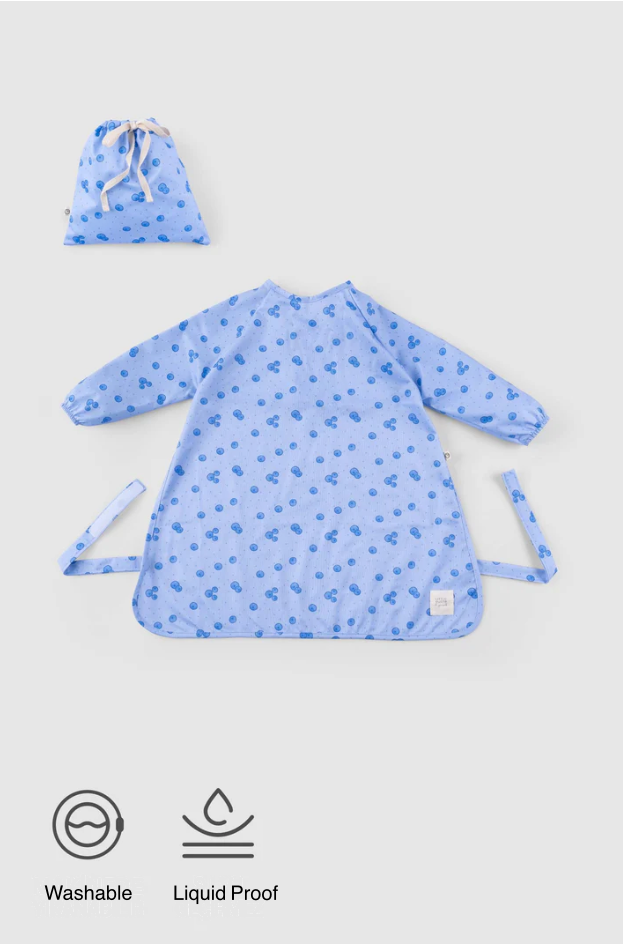 Liquid Proof Smock for BLW - Blueberry Pattern | Waterproof