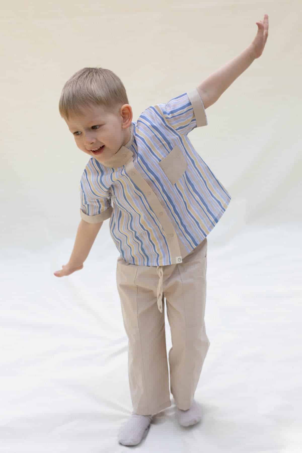 Organic Cotton Pants for Kids in Beige | Soft and Durable