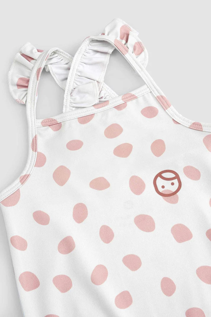 Cosmos Pink Baby Girl Swimsuit with Straps ( UV Protection )