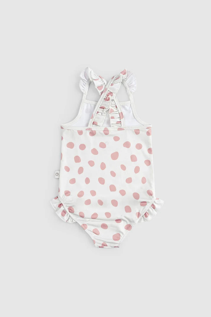 Cosmos Pink Baby Girl Swimsuit with Straps ( UV Protection )