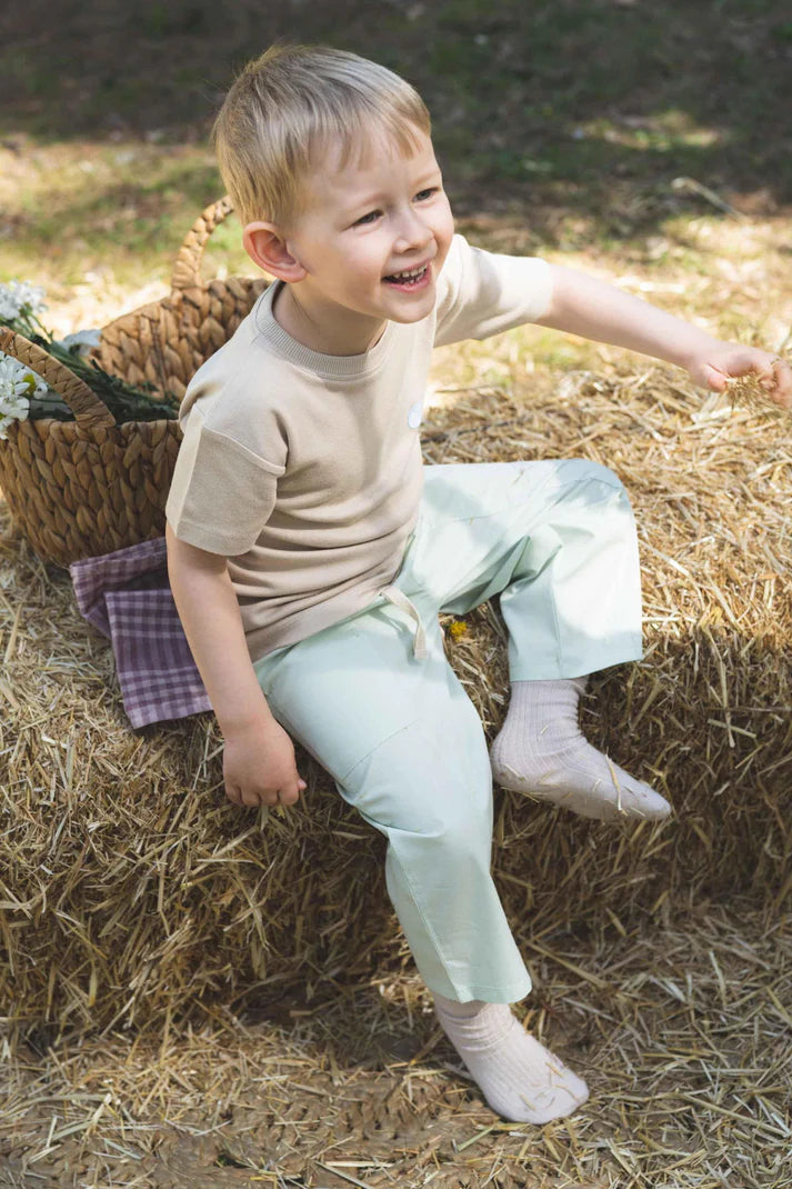 Organic Cotton Pants for Kids in Green | Eco-Friendly