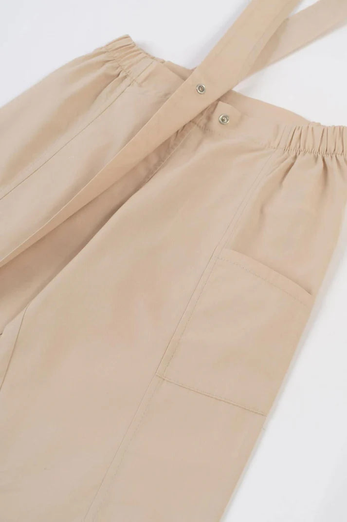 Organic Cotton Overall Pants for Kids in Beige | Durable and Stylish