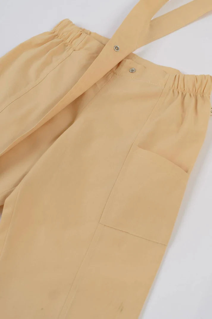 Organic Cotton Overall Pants in Yellow | Bright and Comfortable Kids' Wear