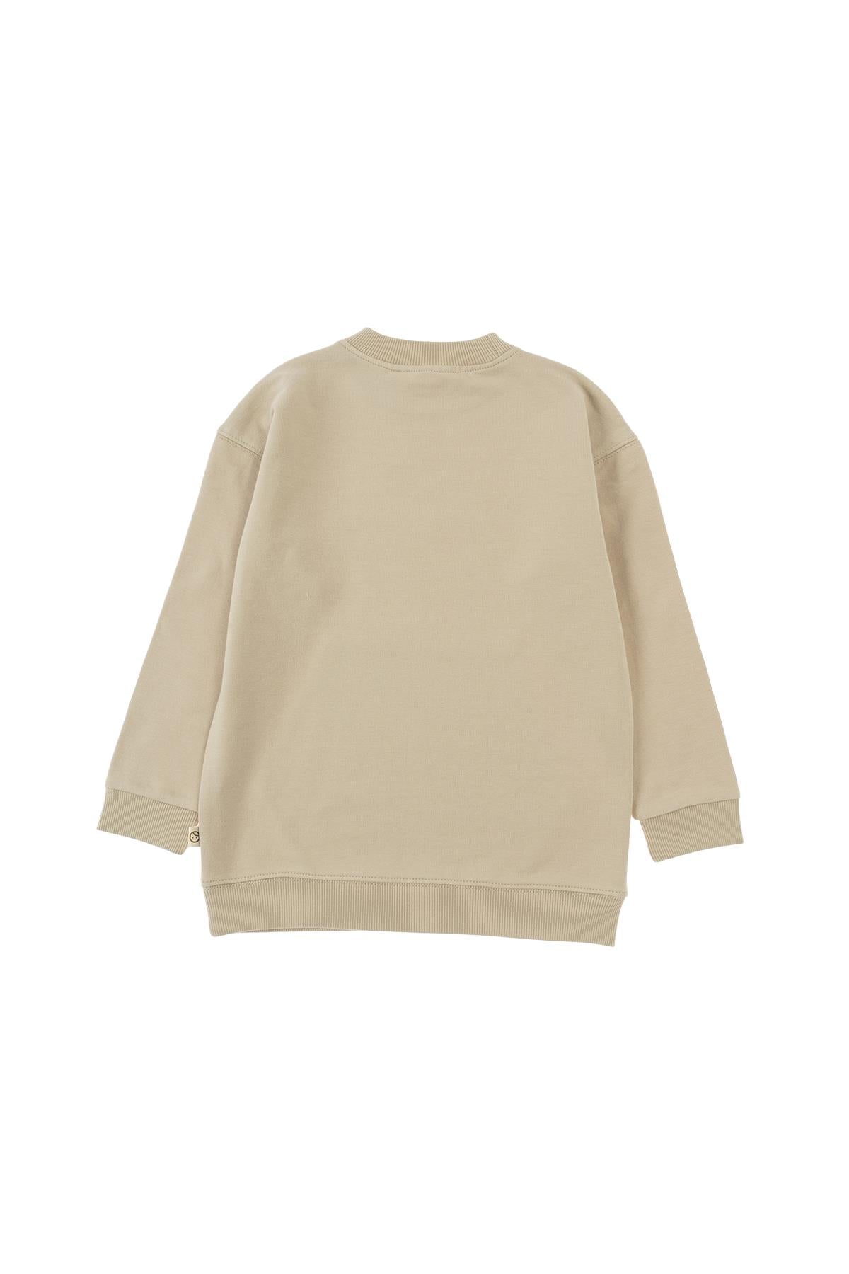 Beige Organic Cotton Sweatshirt - Soft, Cozy & Sustainable