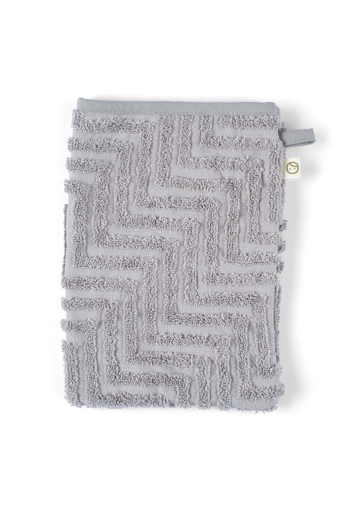 Organic Cotton Baby Towel and Pouch Set - Grey | Soft, Absorbent & Gentle for Babies