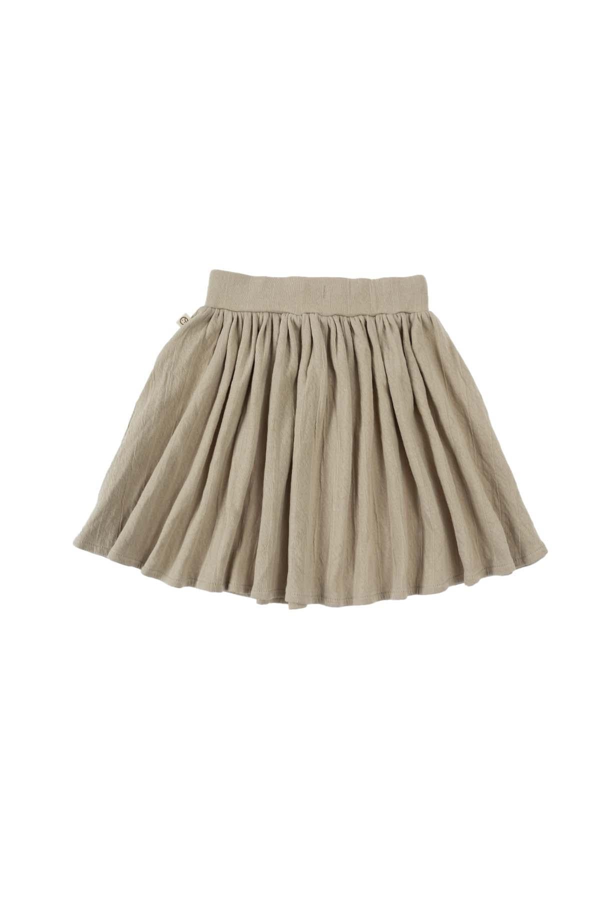 Organic Cotton Mini Skirt in Beige - Stylish and Eco-Friendly