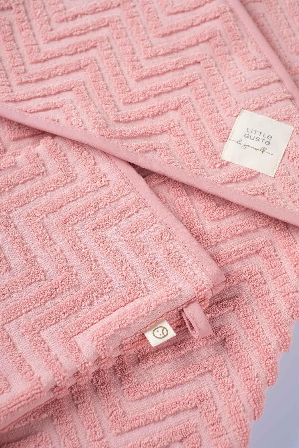 Organic Cotton Baby Towel and Pouch Set - Pink | Soft and Eco-Friendly Baby Care