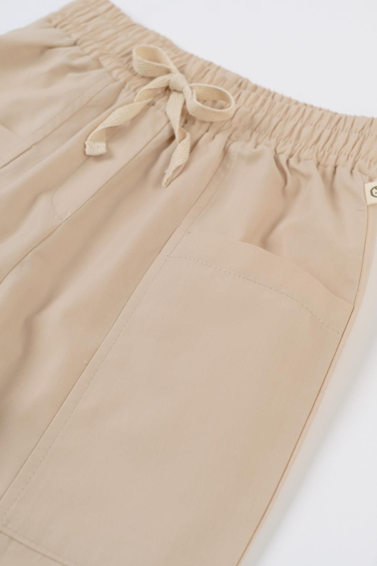 Organic Cotton Pants for Kids in Beige | Soft and Durable