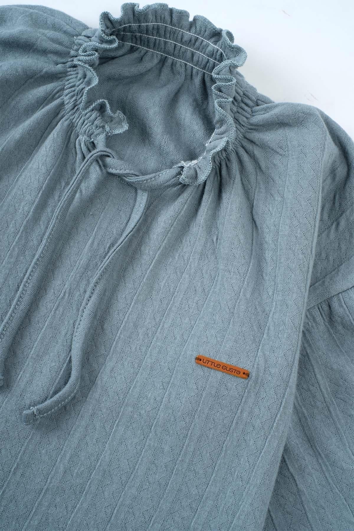 Organic Cotton Oversized Muslin Shirt in Light Blue | Comfortably Chic