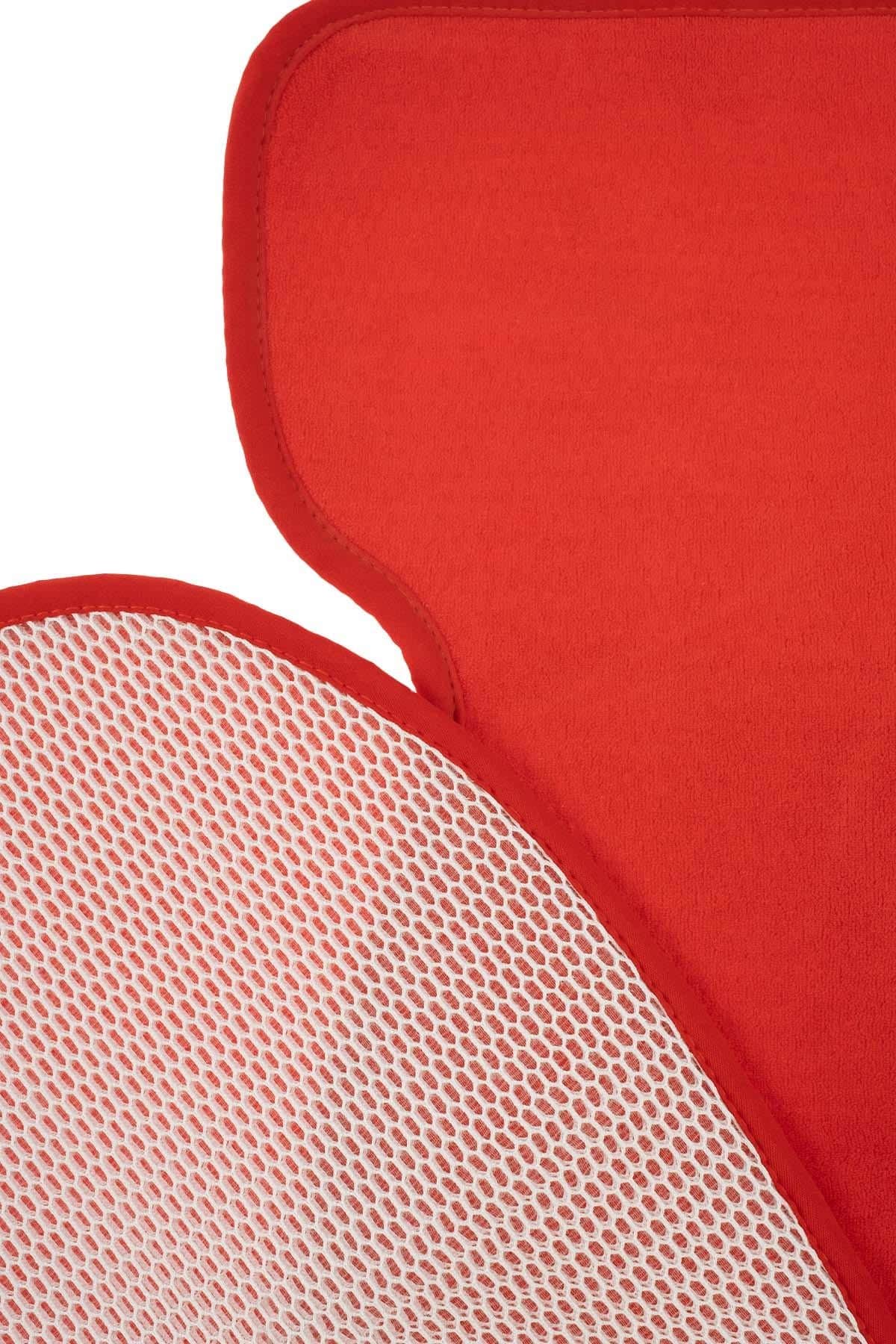 Red Organic Cotton Baby Car Seat Cushion (0-1 Years) | Safe & Soft