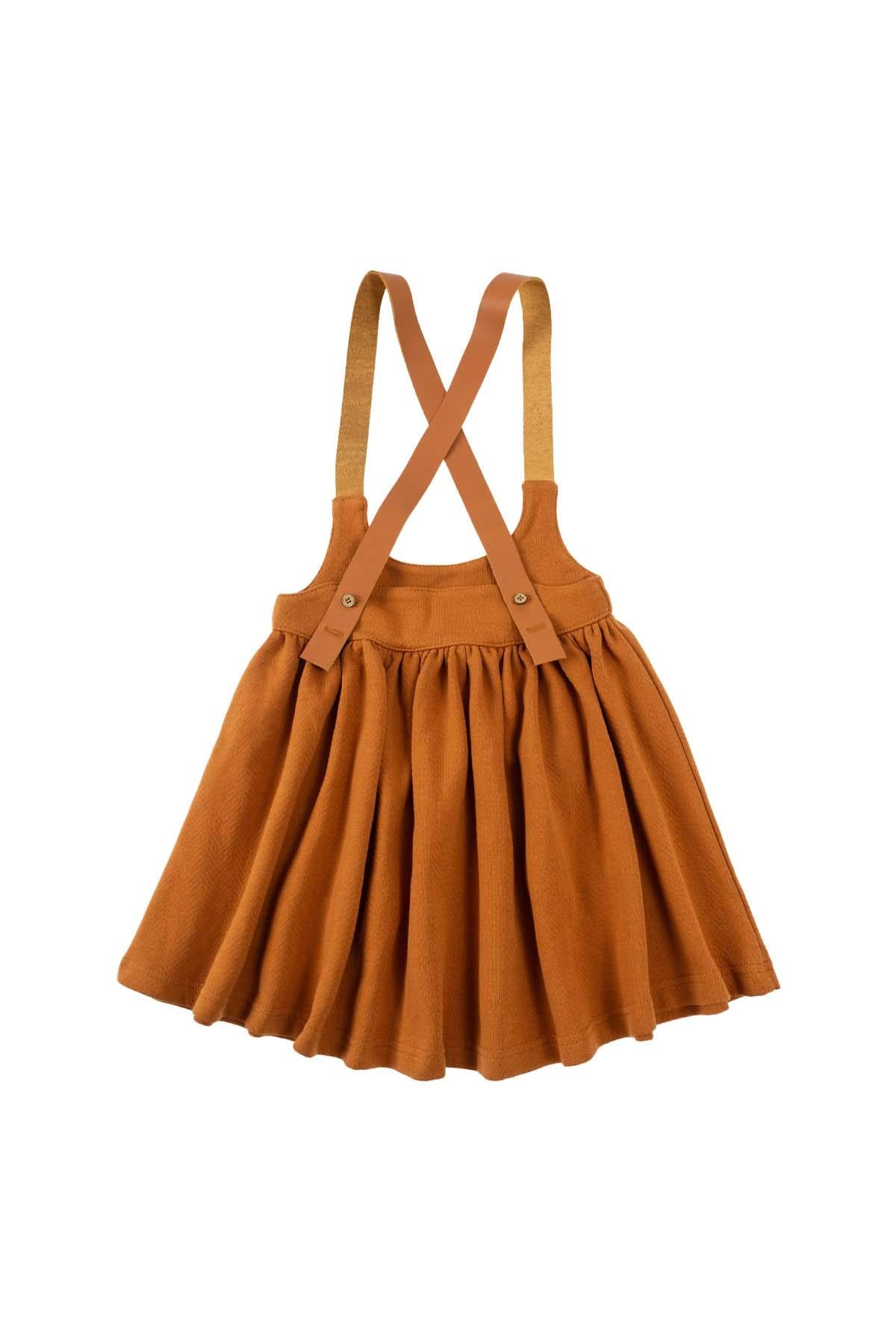 Organic Cotton Gilet Dress - Copper | Soft and Stylish Layering Piece