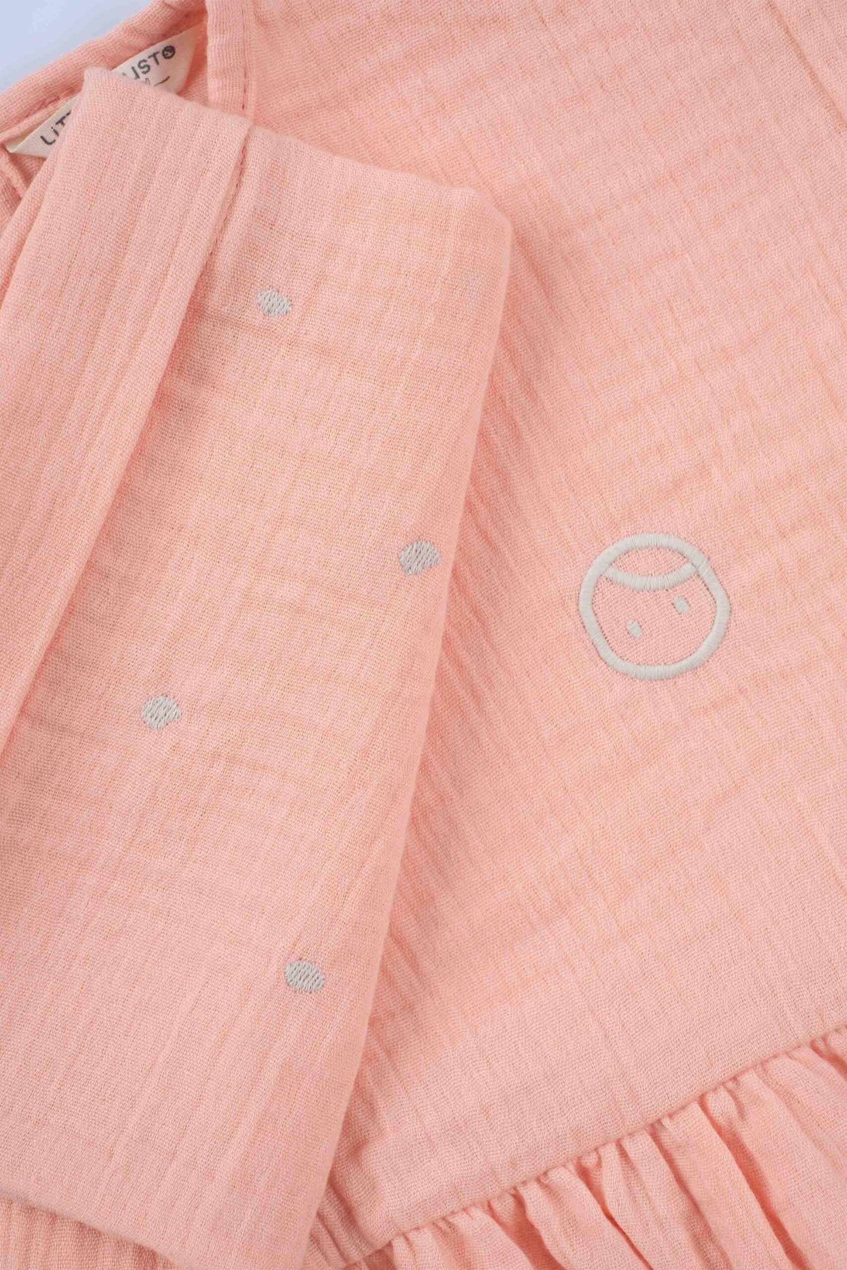 Organic Cotton Muslin Kimono Sleeve Blouse for Kids in Pink - Soft and Comfy