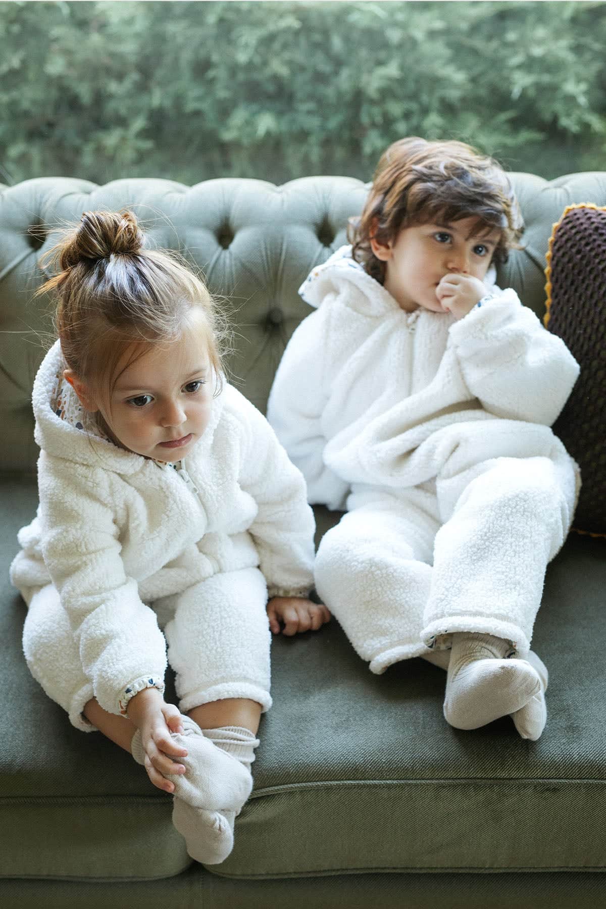 White Teddy Onesie with Hoodie - Soft, Cozy & Warm for Babies
