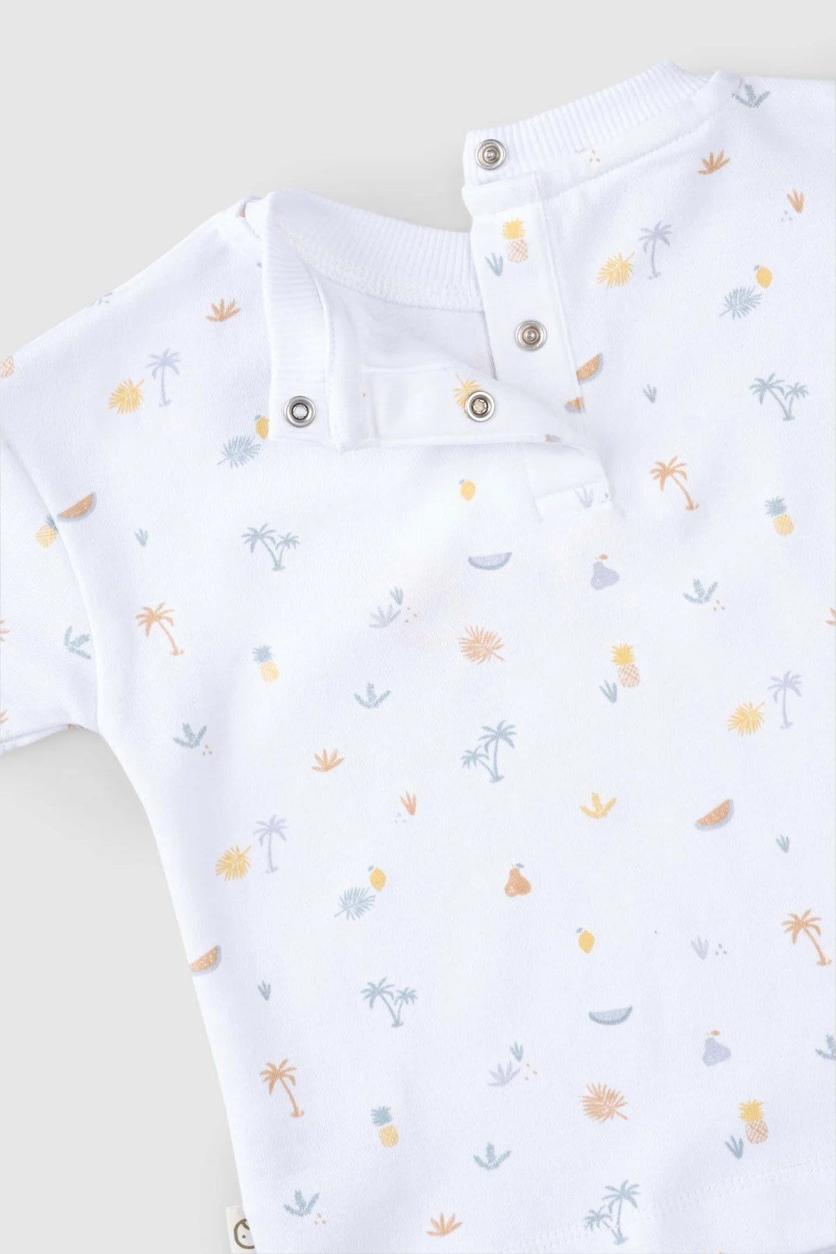 Organic Cotton Short Sleeve Baby Romper - Picnic