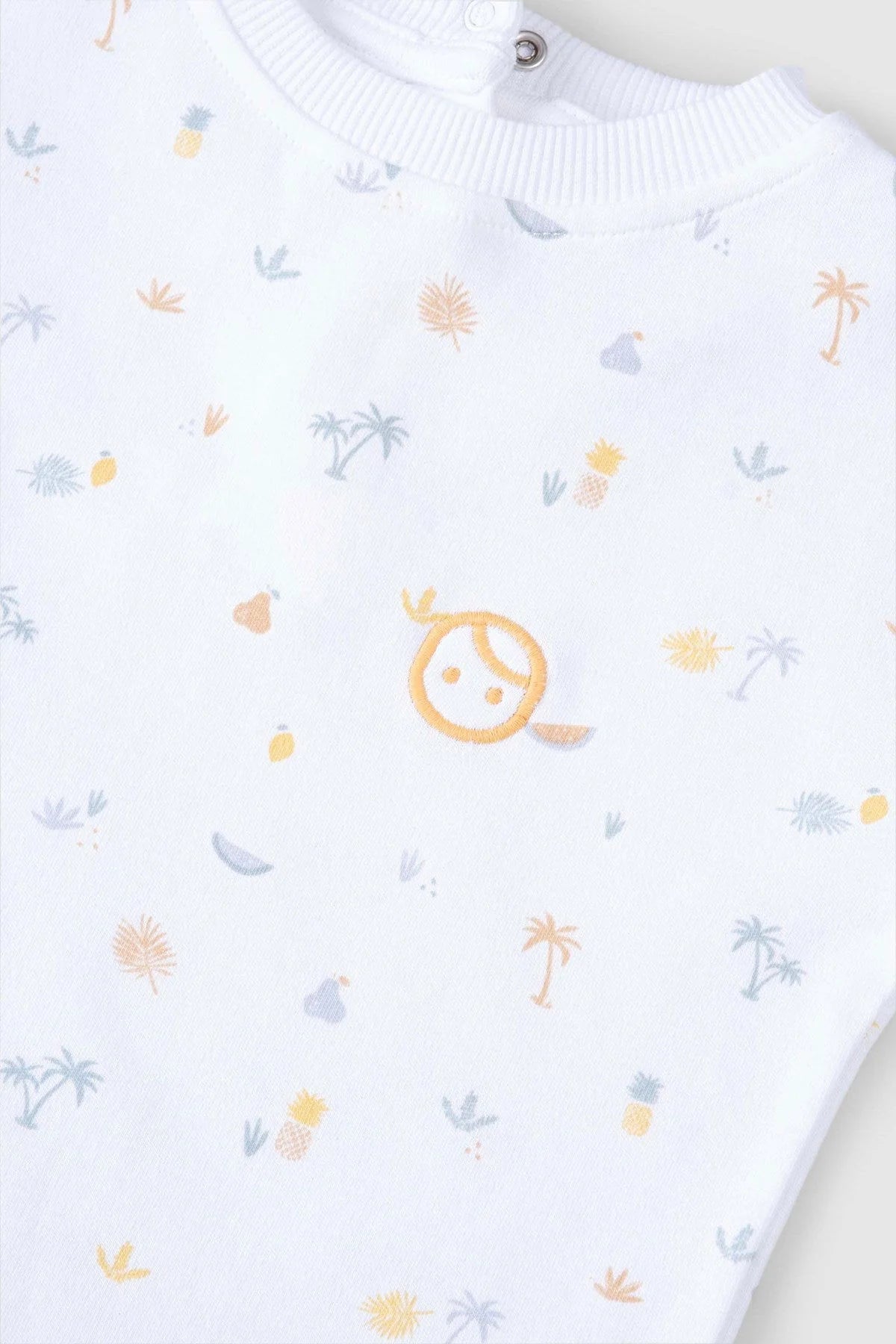 Organic Cotton Short Sleeve Baby Romper - Picnic