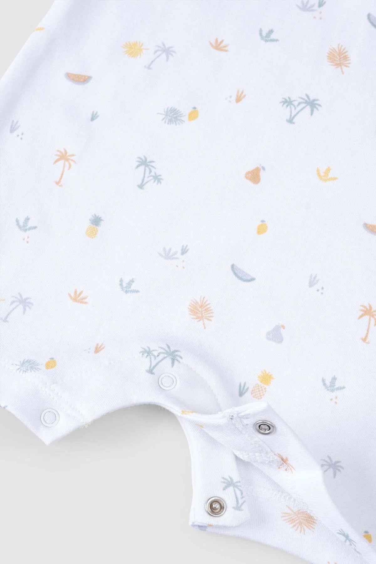 Organic Cotton Short Sleeve Baby Romper - Picnic
