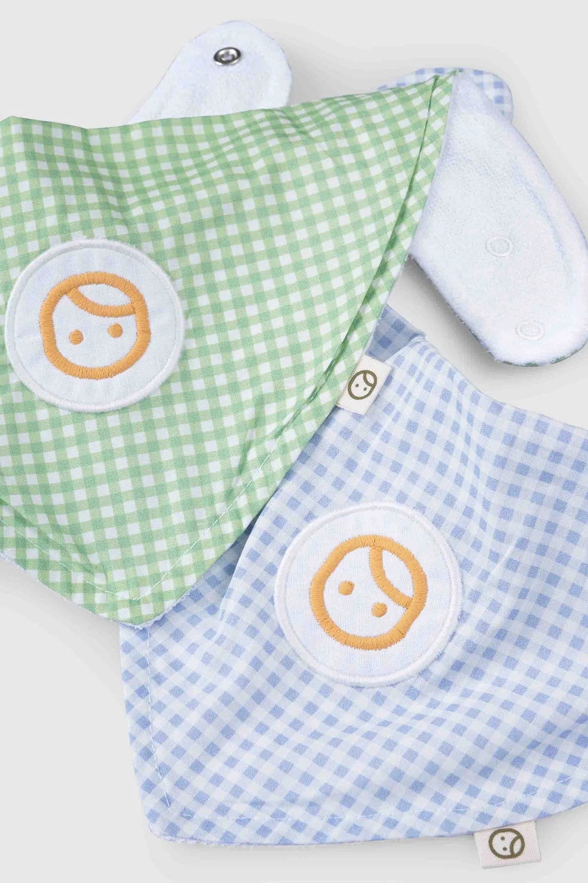 Organic Cotton Liquid Proof Bandana Bib Set - Picnic (2 Pack)