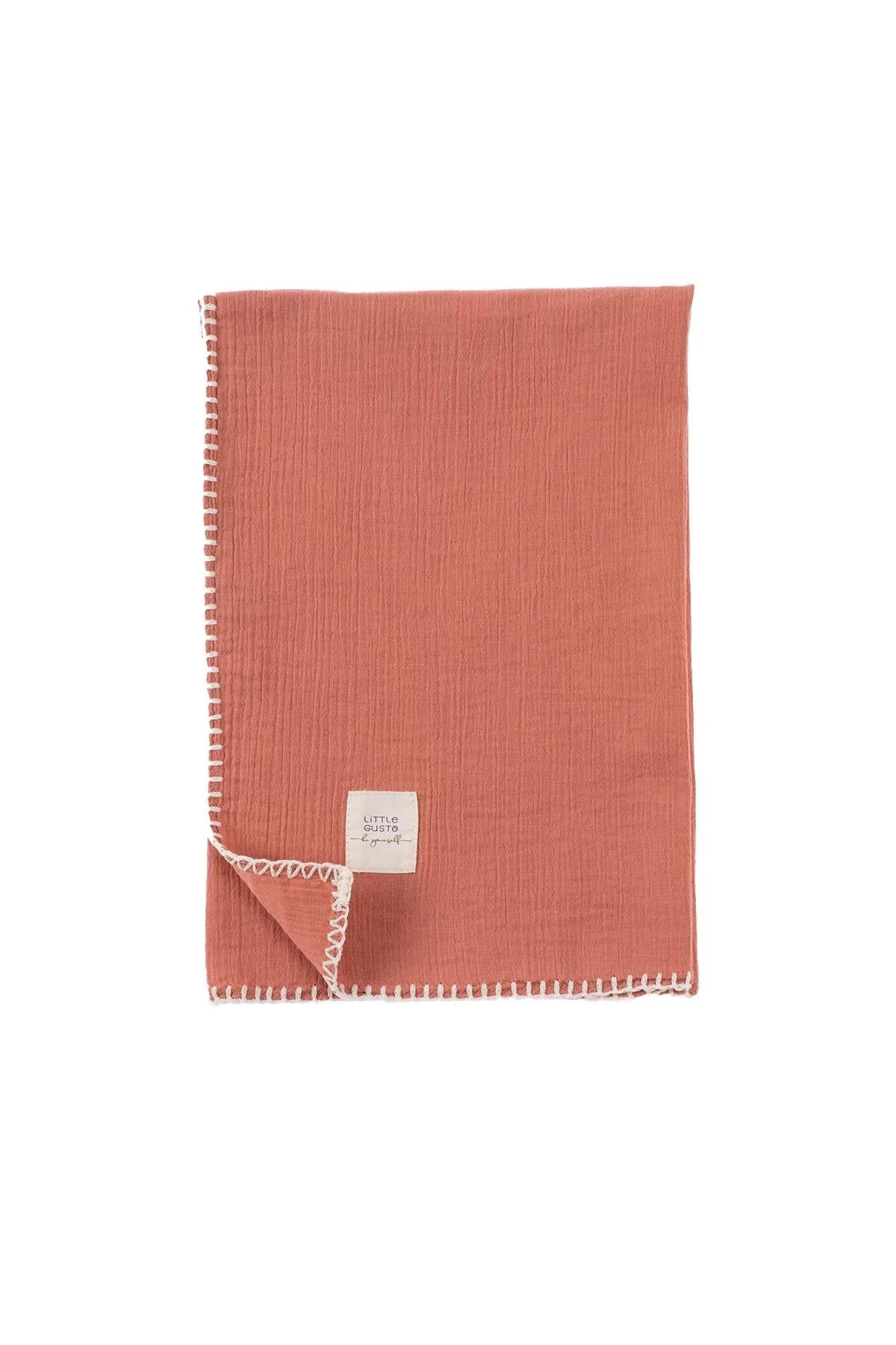 Organic Cotton Muslin Swaddle 75x75 cm - Pink