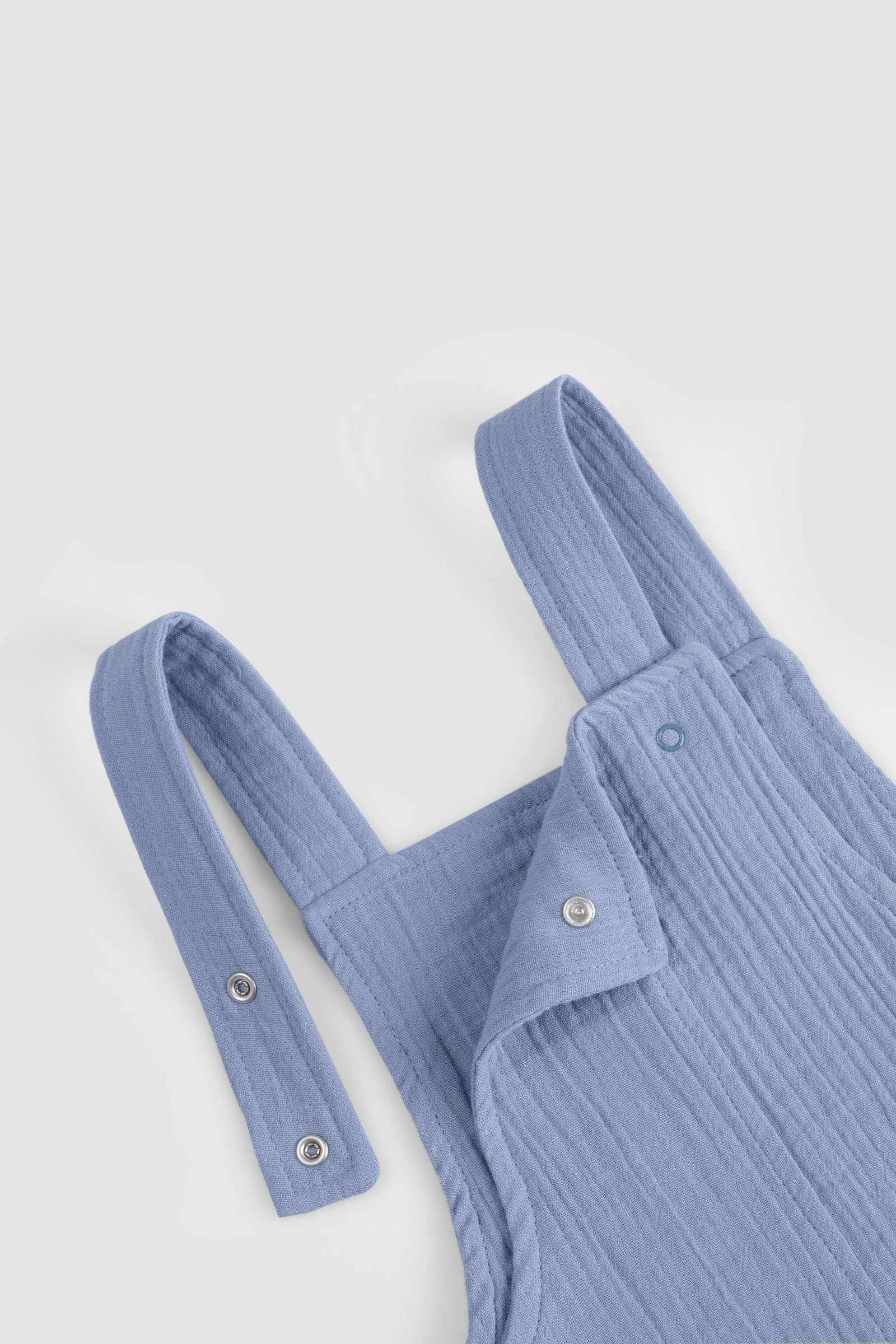 Organic Cotton Muslin Baby Overall - Blue