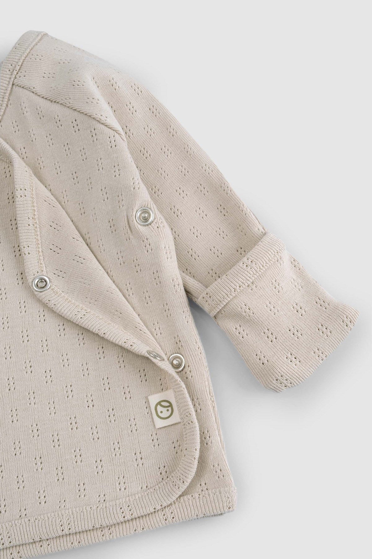 Organic Cotton Pointelle Newborn Set - Beige (4 Pcs)