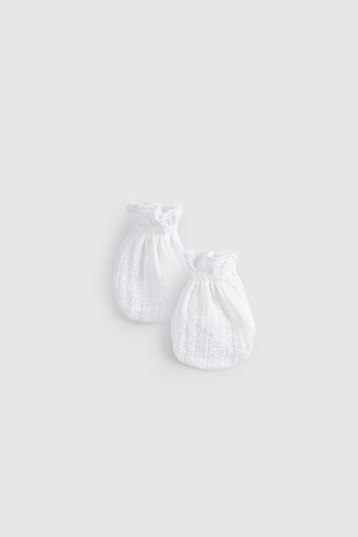 Organic Cotton Muslin Newborn Set - White (10 Pcs)
