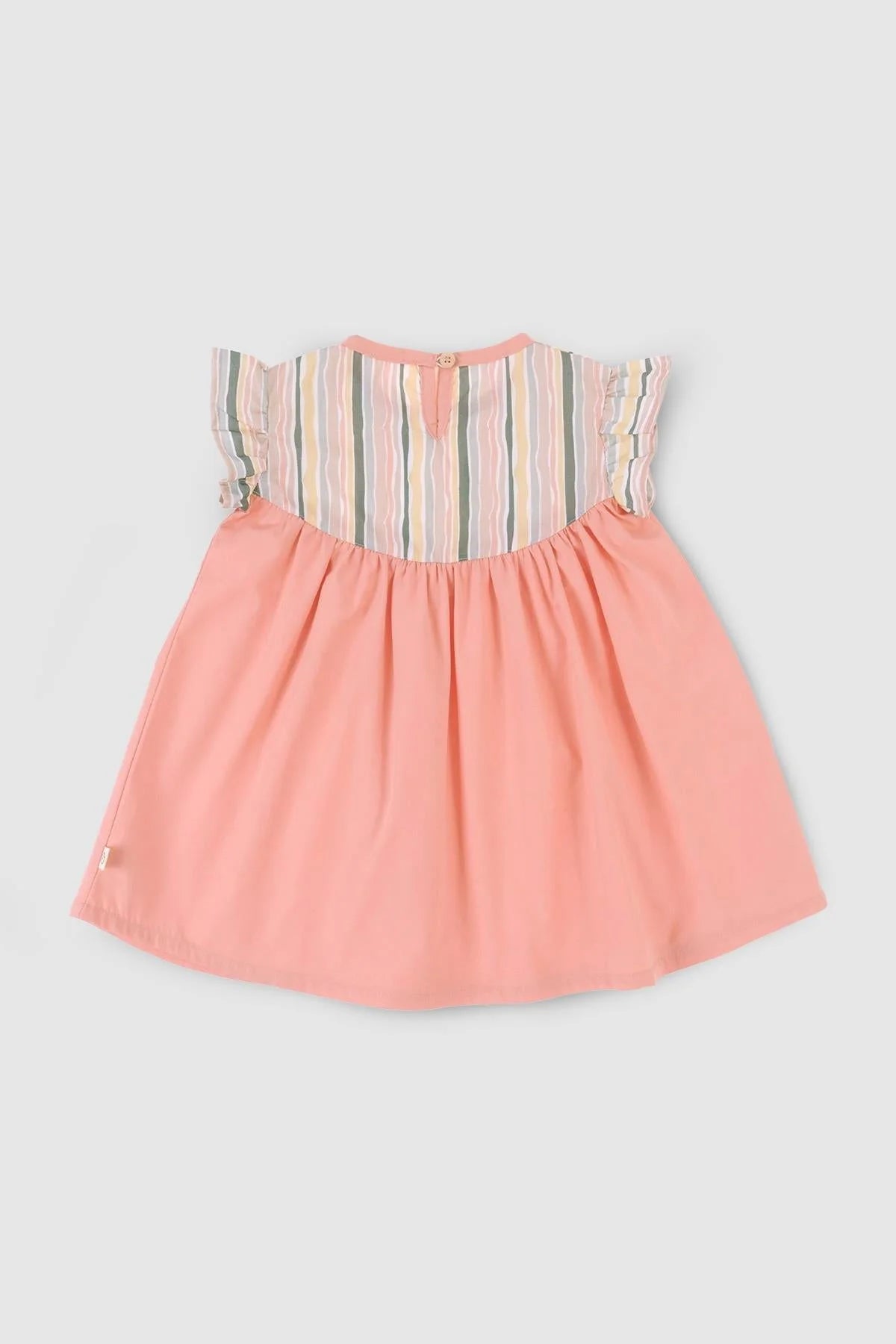 Organic Cotton Dress - Floral Pink