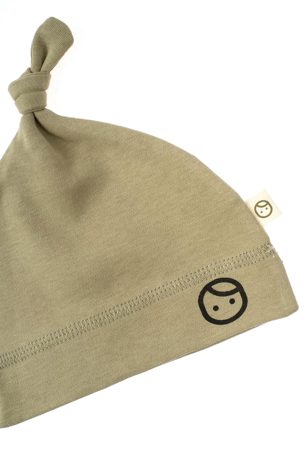 Organic Cotton Newborn Baby Hat - Khaki
