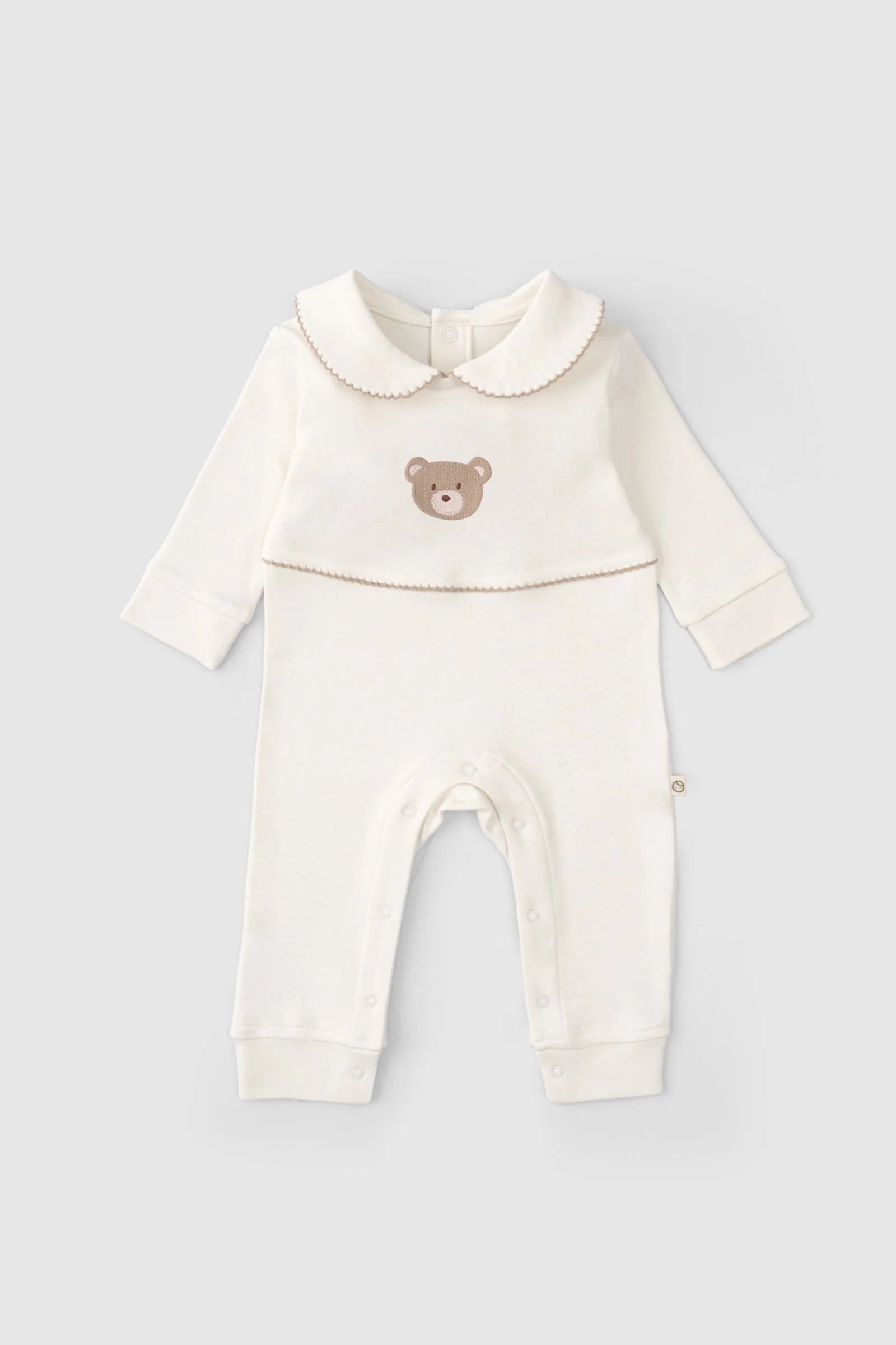 Organic Cotton Onesie with Snaps - Playtime Bear