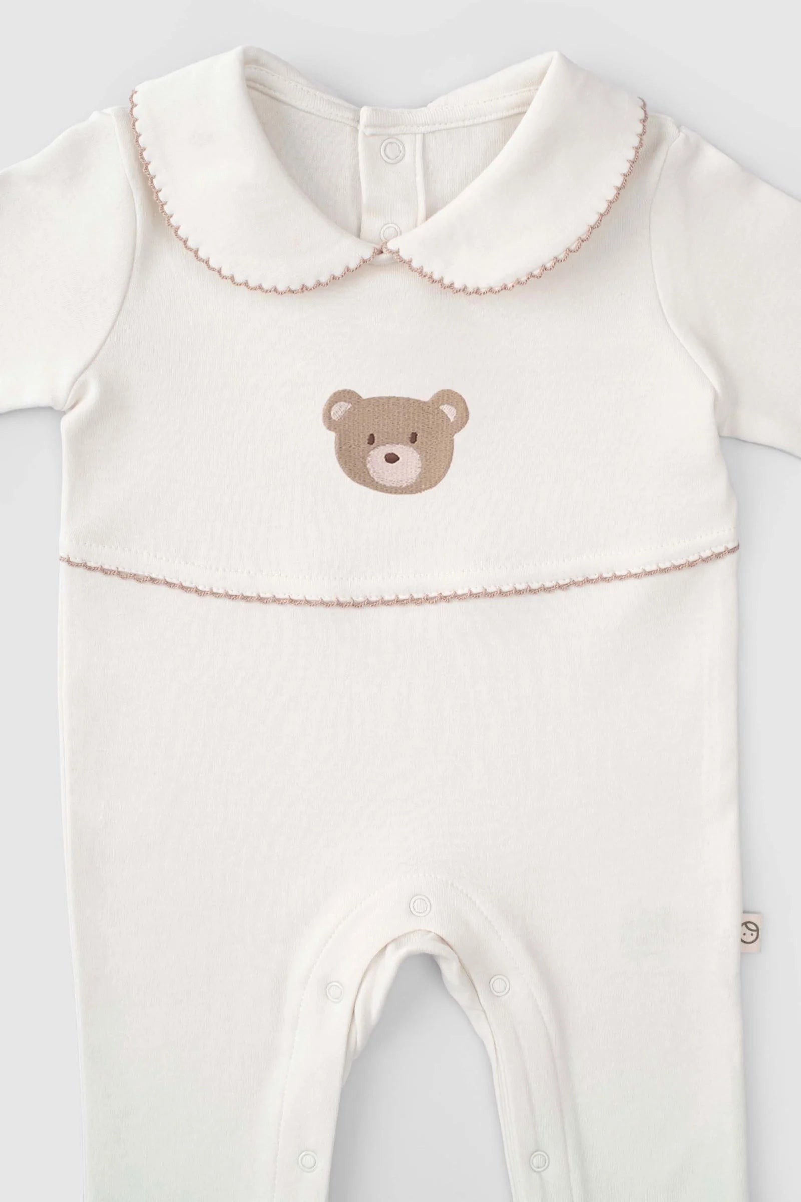 Organic Cotton Onesie with Snaps - Playtime Bear