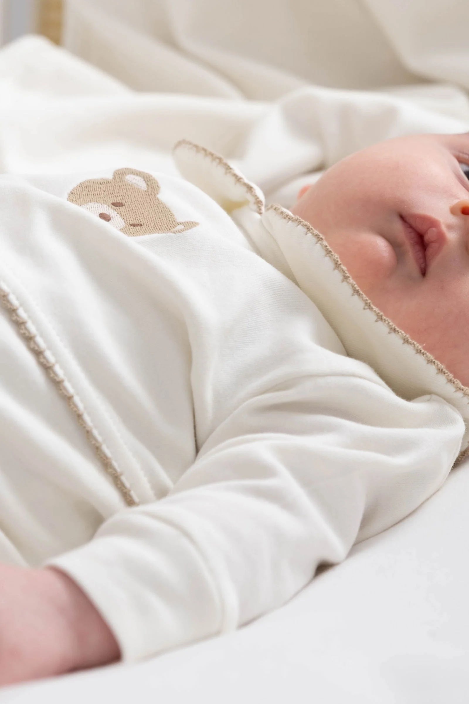 Organic Cotton Onesie with Snaps - Playtime Bear