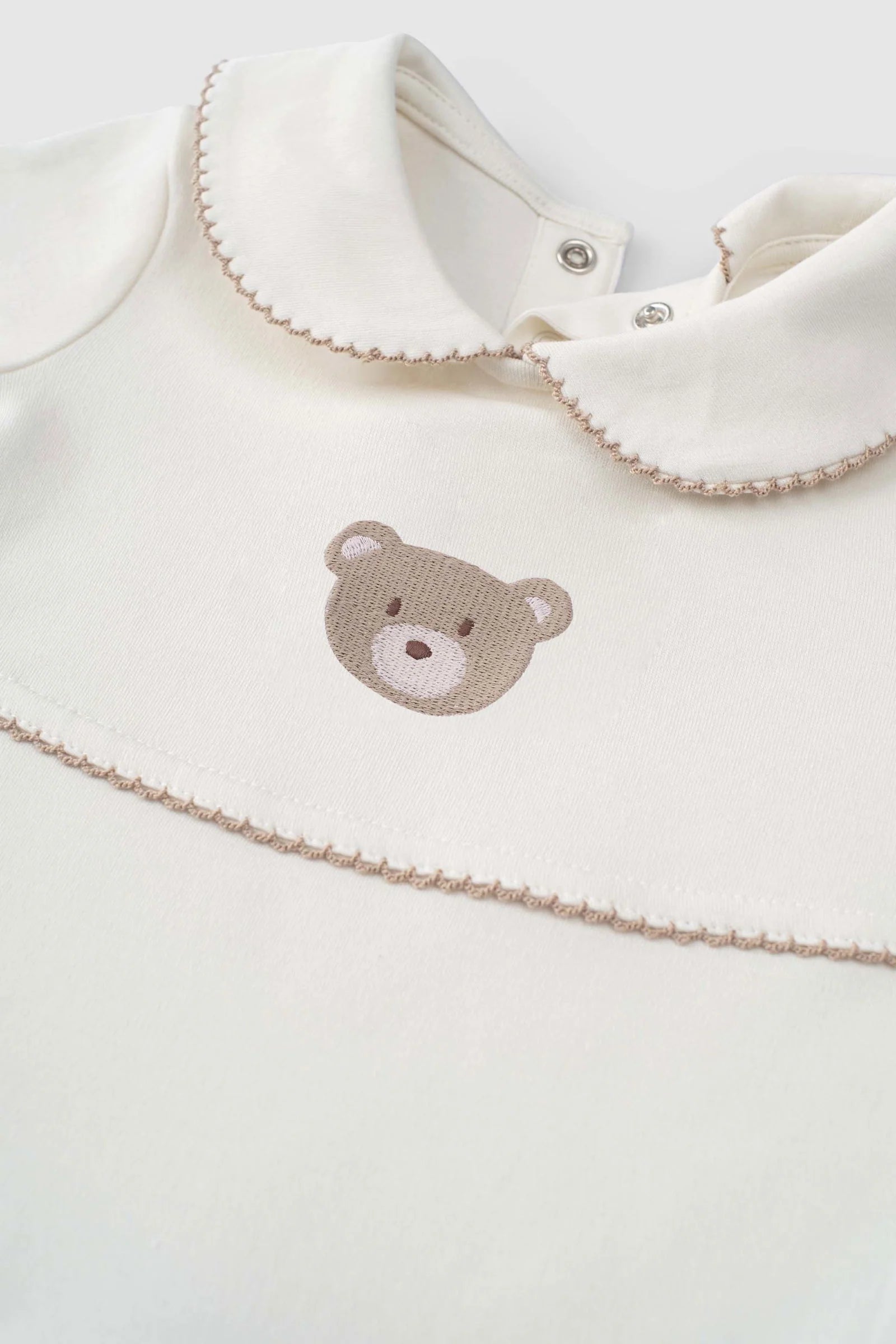Organic Cotton Onesie with Snaps - Playtime Bear