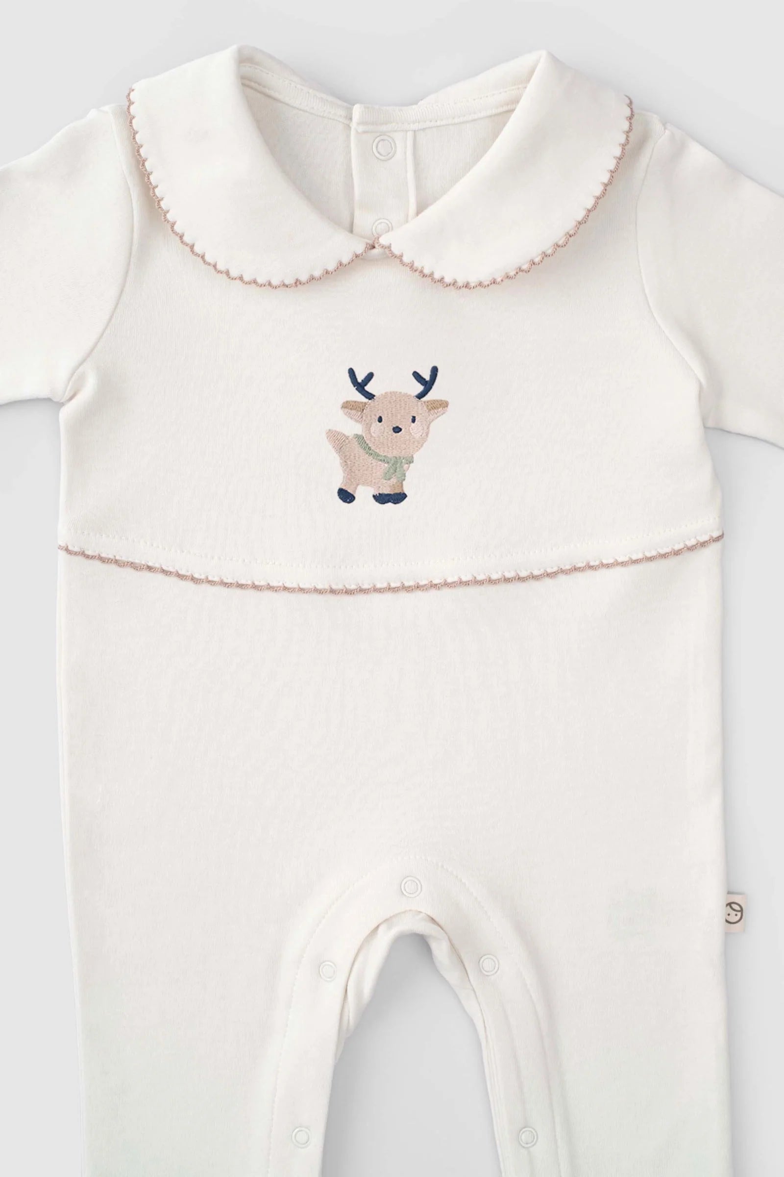 Organic Cotton Onesie with Snaps - Playtime Roe