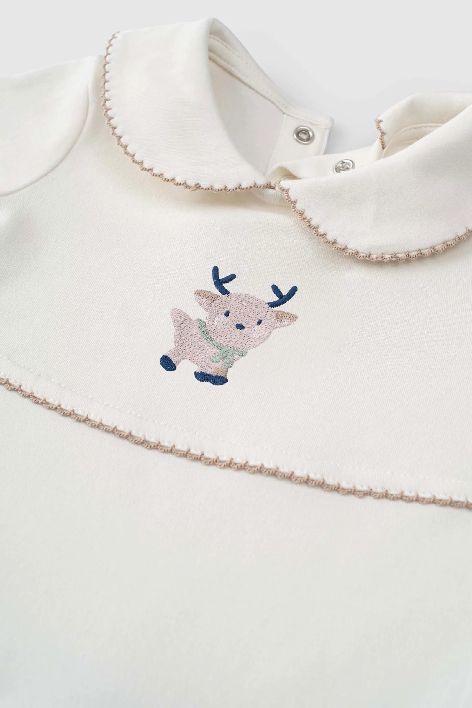 Organic Cotton Onesie with Snaps - Playtime Roe