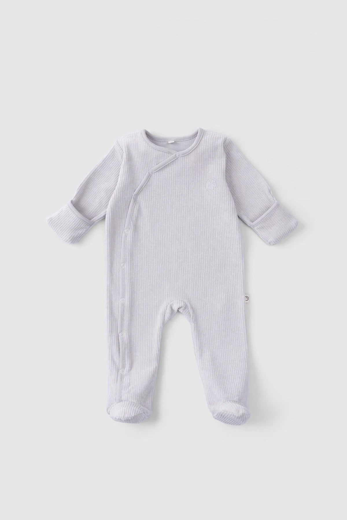 Organic Cotton Velvet Onesie - Gray