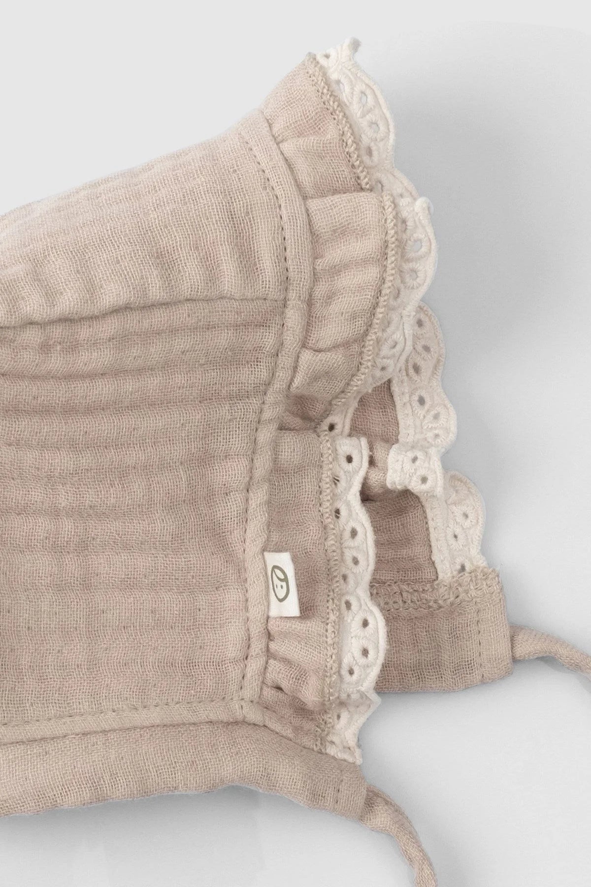 Organic Cotton Muslin British Hat - Beige