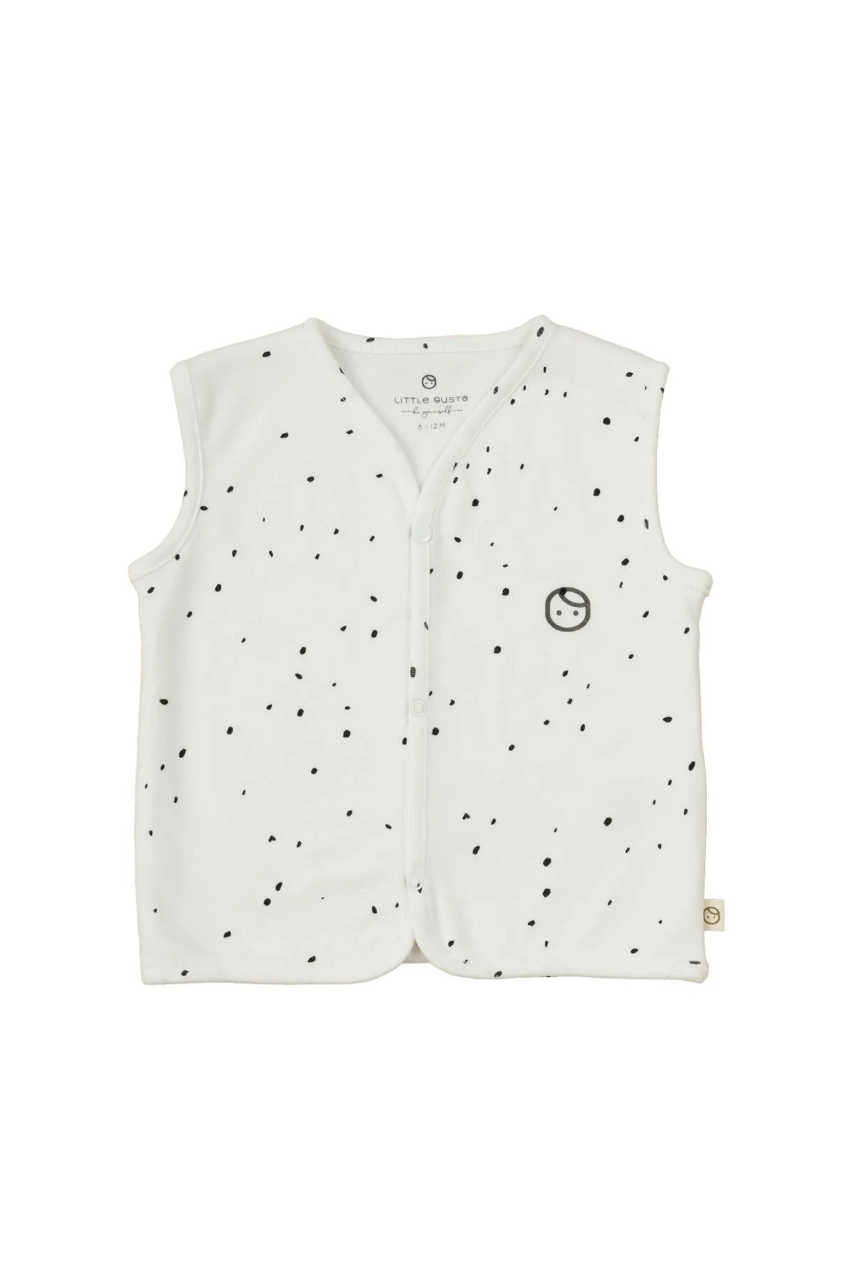 Organic Cotton Double Sided Vest - White Cosmos