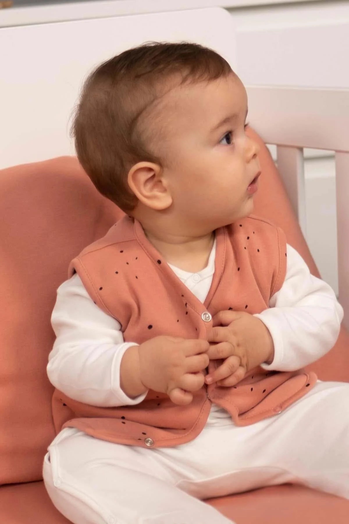 Organic Cotton Double Sided Vest - Pink Cosmos