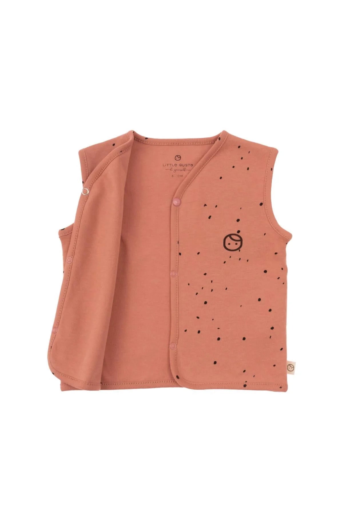 Organic Cotton Double Sided Vest - Pink Cosmos