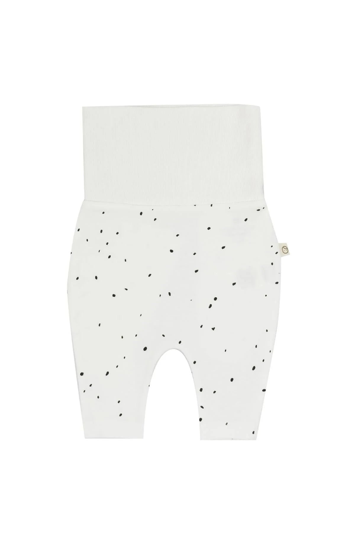 Organic Cotton High Waist Newborn Pant - Cosmos White