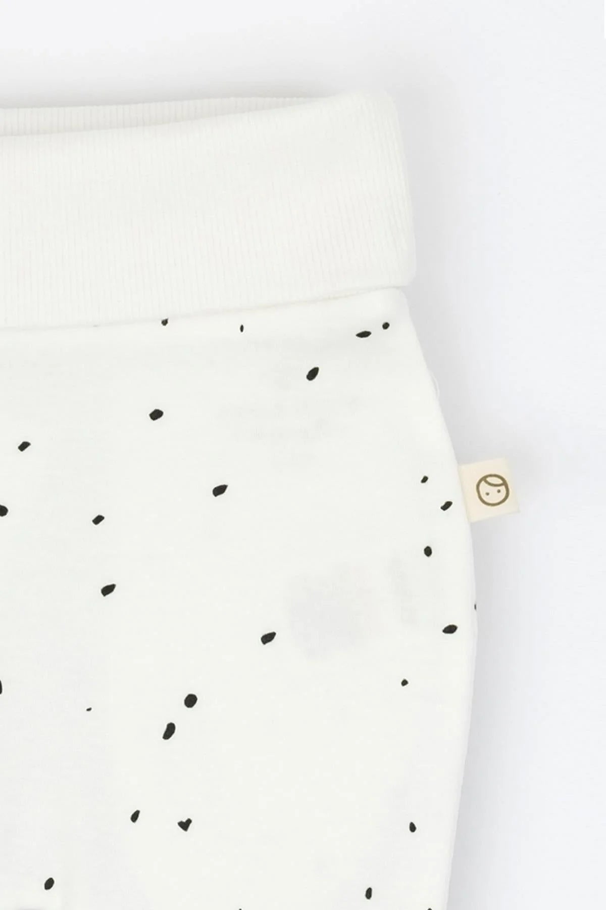Organic Cotton High Waist Newborn Pant - Cosmos White