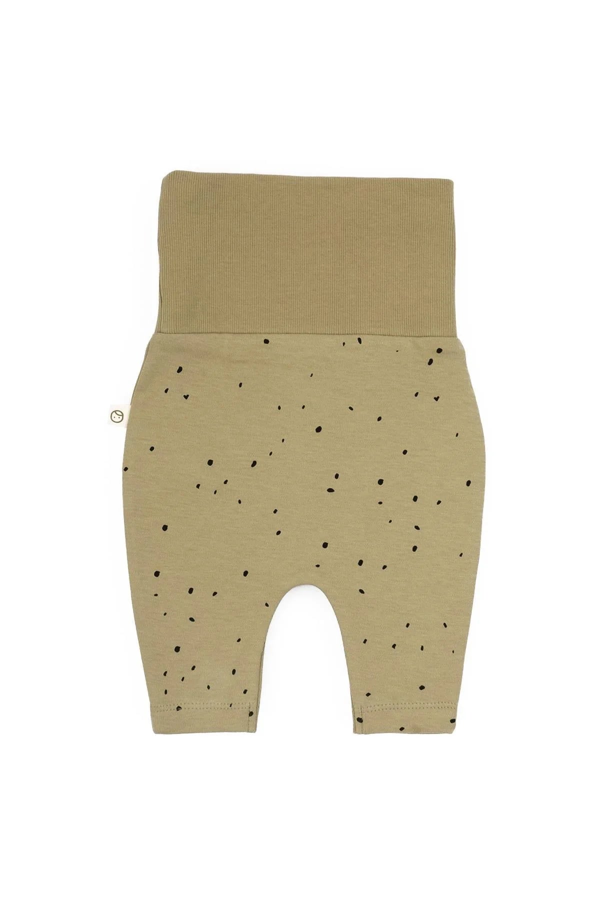 Organic Cotton High Waist Newborn Pant - Cosmos Khaki
