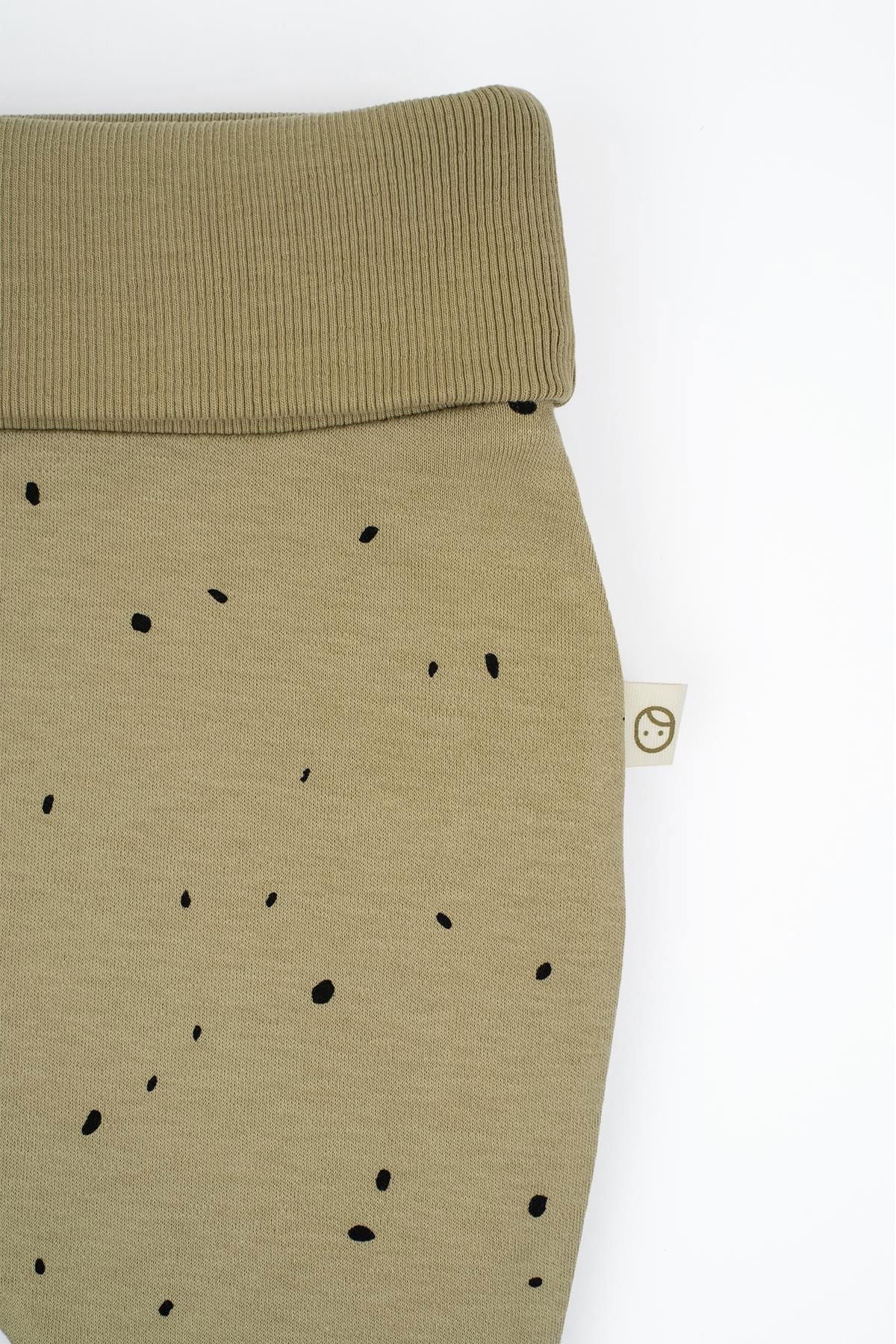 Organic Cotton High Waist Leggings - Khaki Cosmos