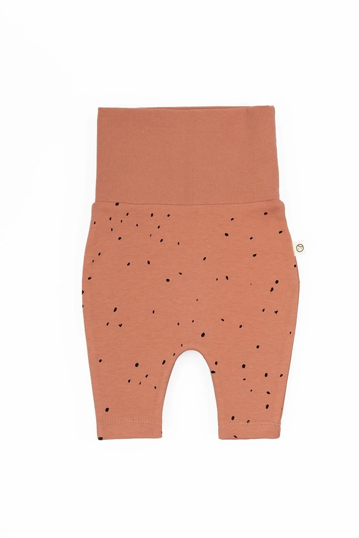 Organic Cotton High Waist Newborn Pant - Cosmos Pink