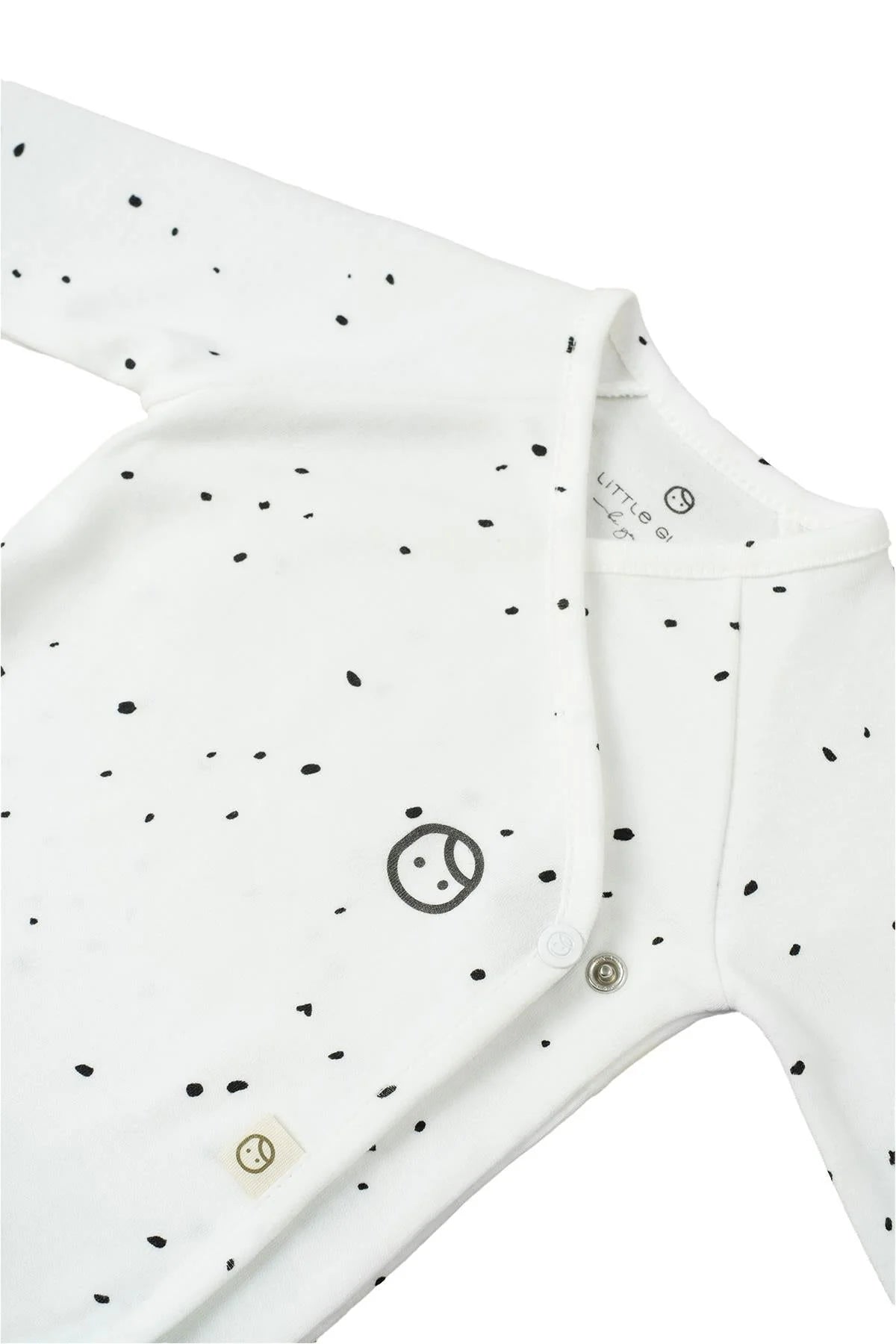 Organic Cotton Kimono Bodysuit Jacket - Cosmos White