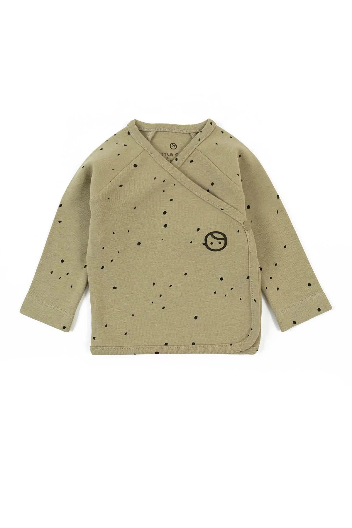 Organic Cotton Kimono Bodysuit Jacket - Cosmos Khaki