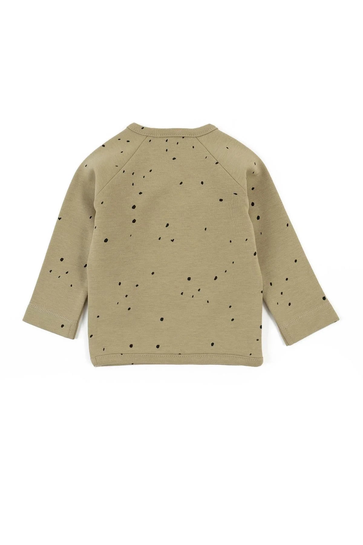 Organic Cotton Kimono Bodysuit Jacket - Cosmos Khaki