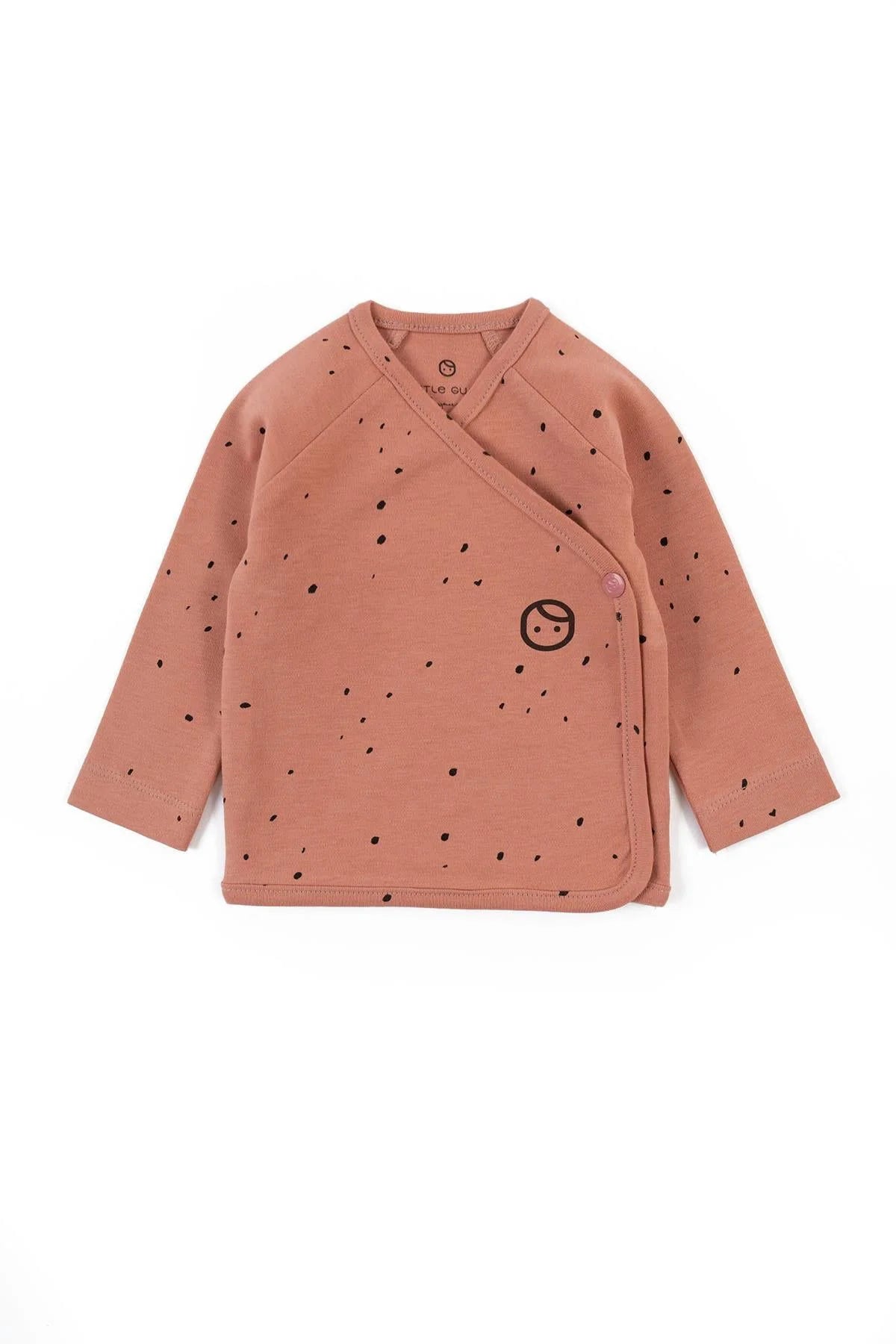 Organic Cotton Kimono Bodysuit Jacket - Cosmos Pink