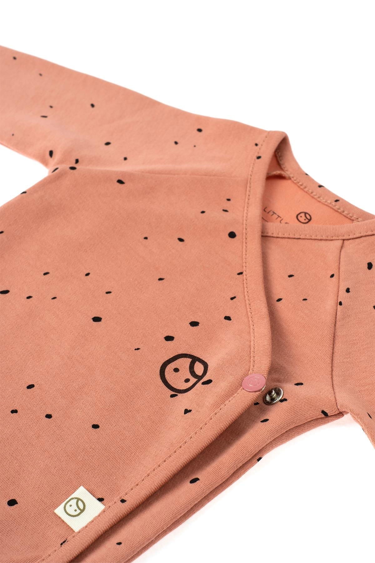 Organic Cotton Kimono Bodysuit Jacket - Cosmos Pink