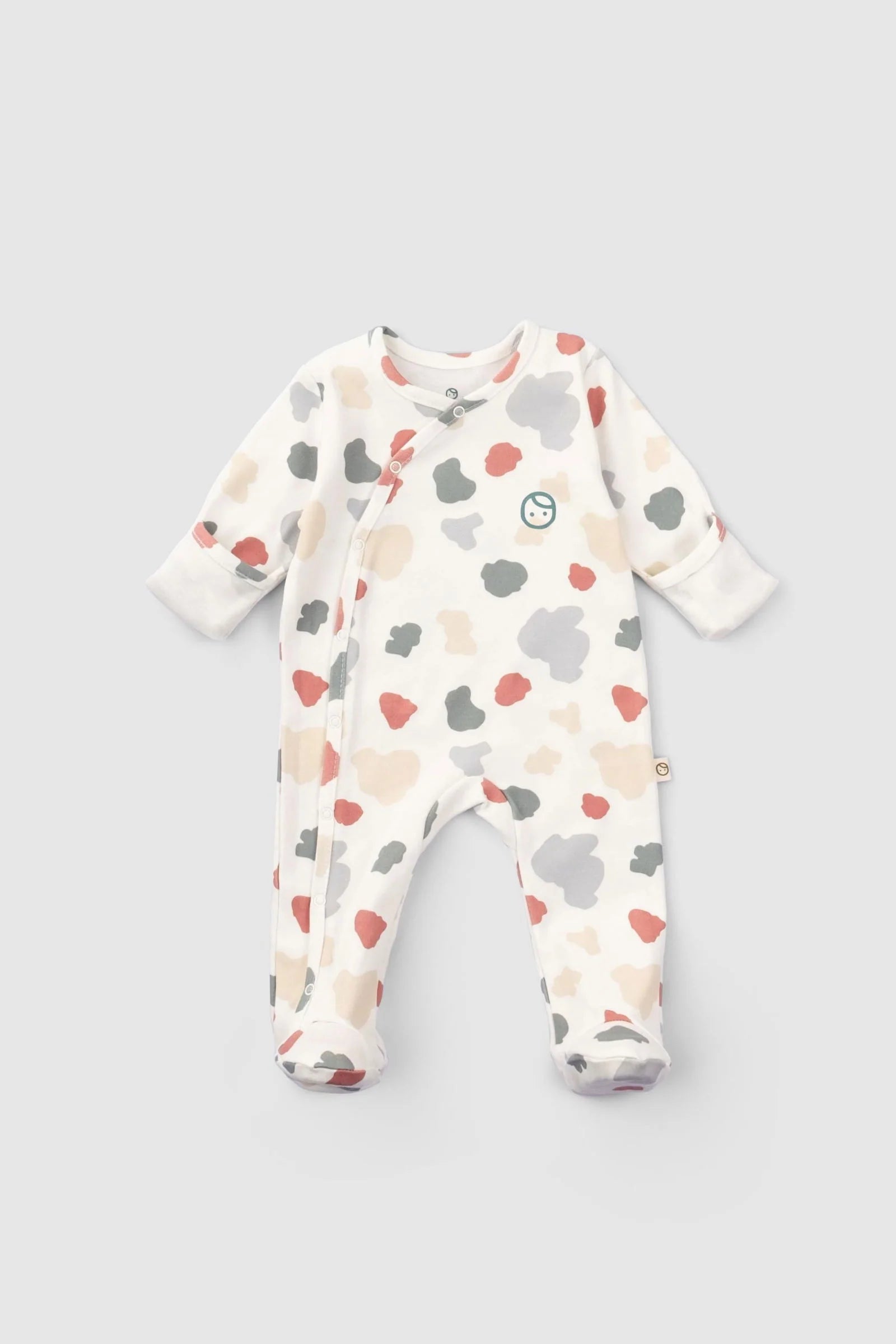 Organic Cotton Footed Onesie Set with Gusto Print (2-pack)