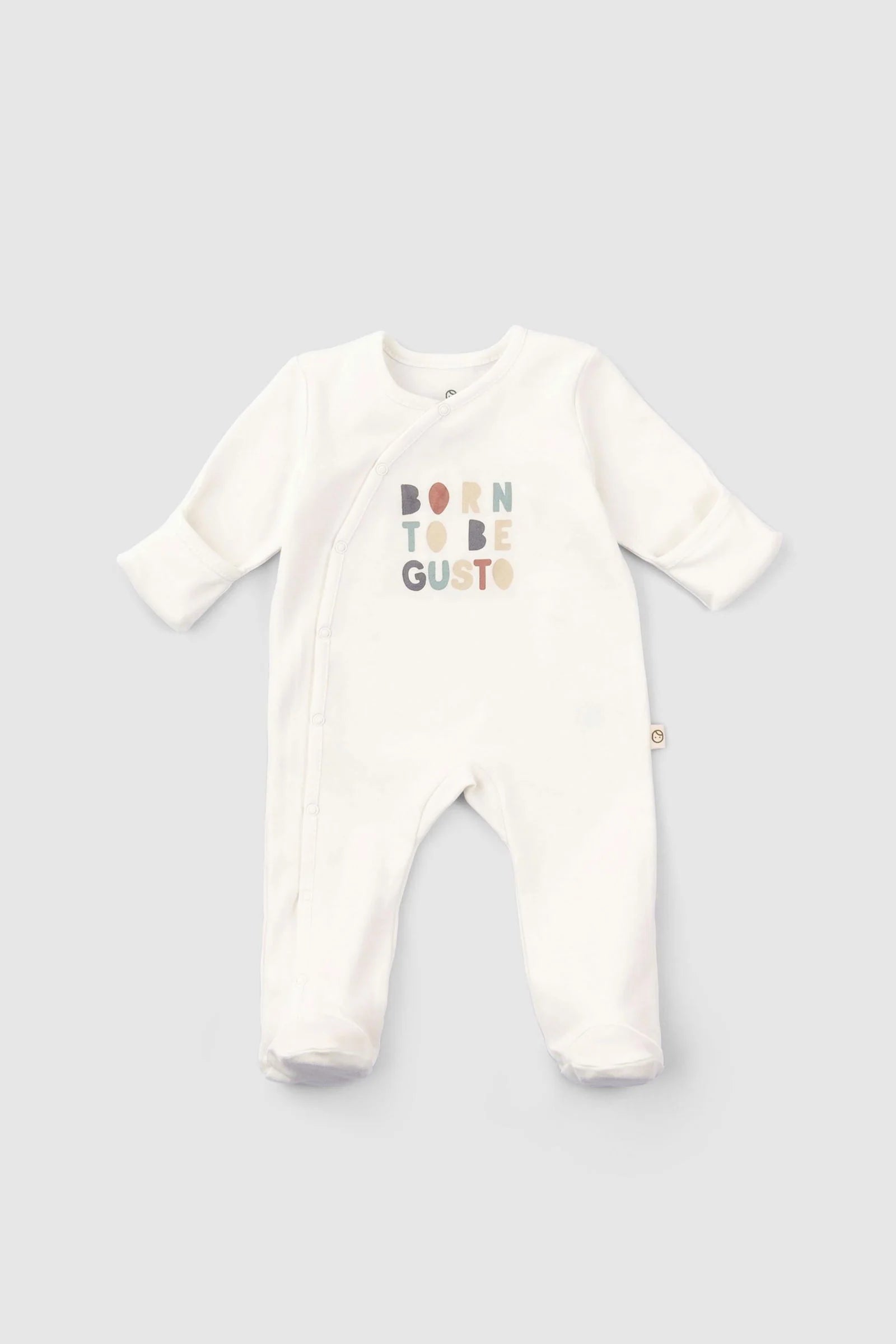 Organic Cotton Footed Onesie Set with Gusto Print (2-pack)